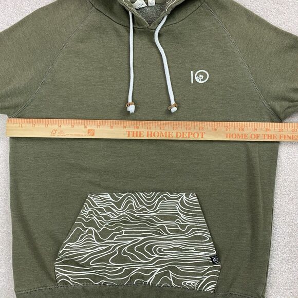 10 Tree Sweatshirt Mens Small Hoodie Outdoor Classic Relaxed Casual Pullover - Picture 15 of 16